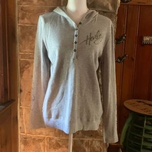 Harley-Davidson hooded waffle knit top XL